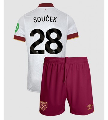 West Ham United Tomas Soucek #28 Tercera Equipación Niños 2024-25 Manga Corta (+ Pantalones cortos)